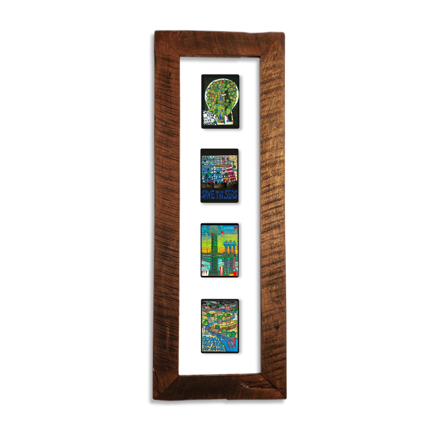 Cuadro Hundertwasser 1.05 x 0.38 mts. - Modelo 2 Vertical