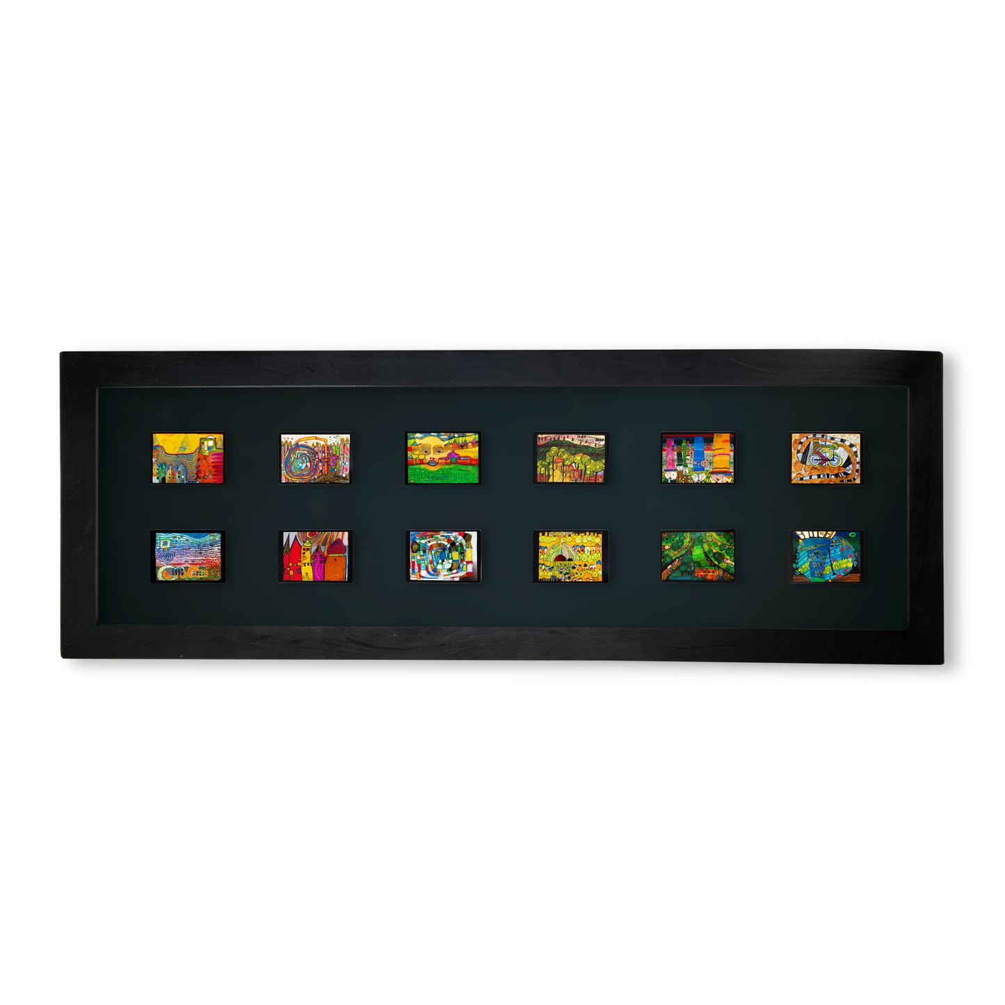 Cuadro Hundertwasser 185 x 65 cm (Black)