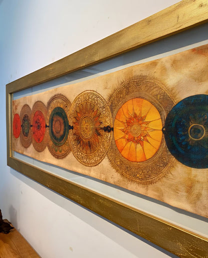 Cuadro Mandala Sun 1.55 x 0.55 mts.