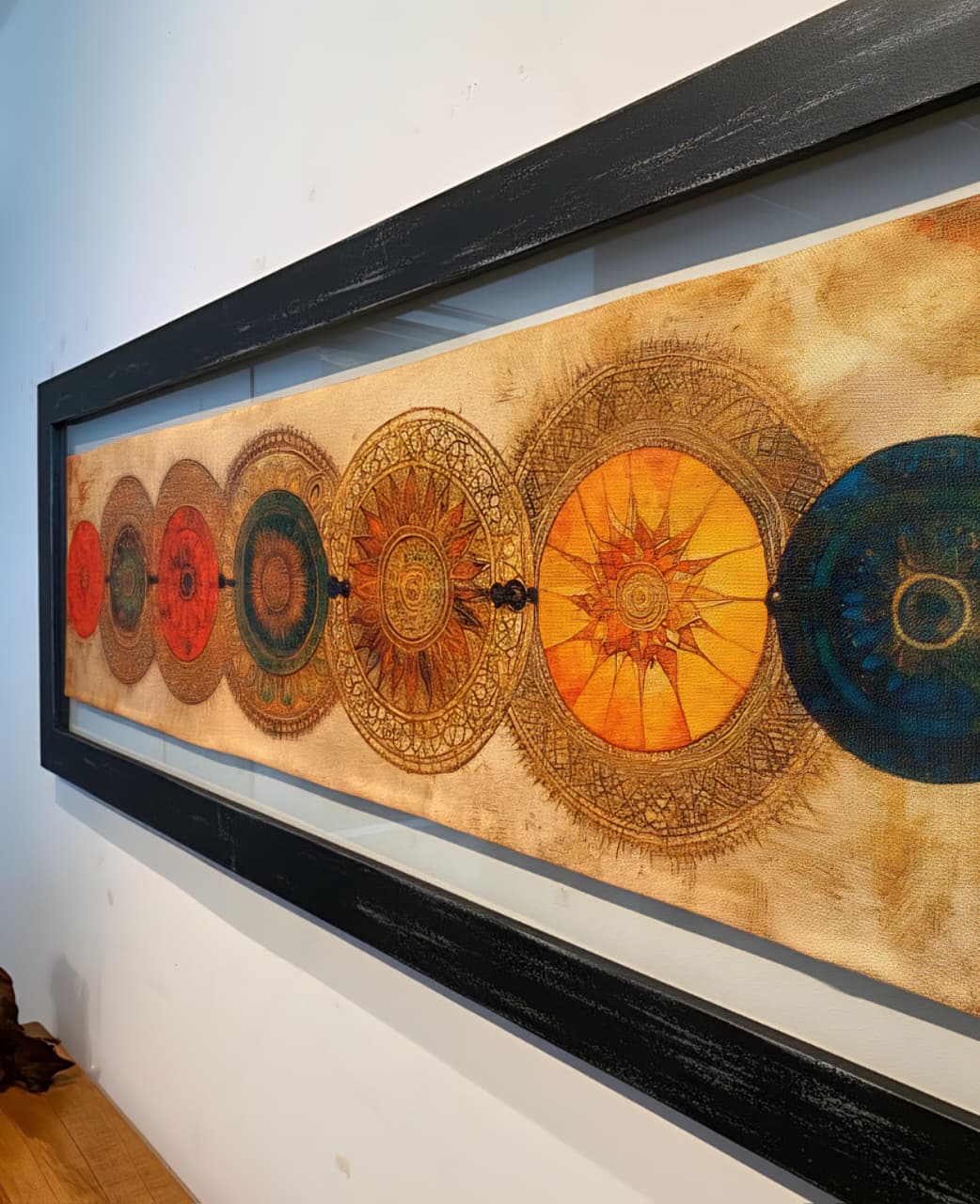 Cuadro Mandala Sun 1.55 x 0.55 mts.