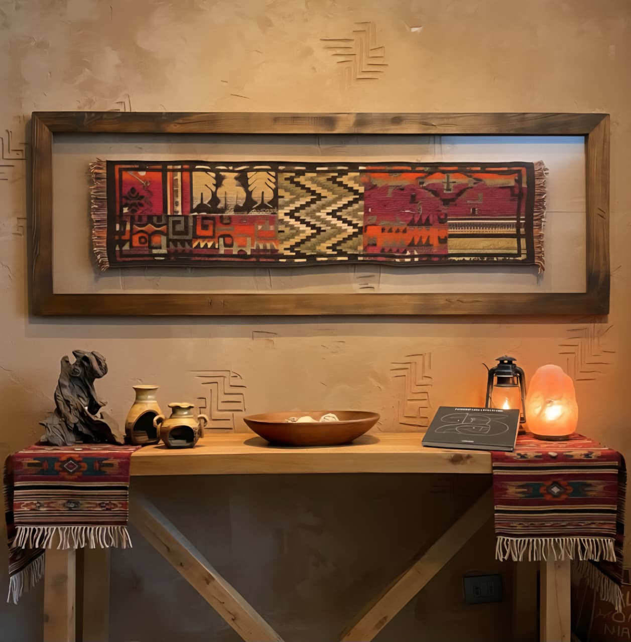 Cuadro Patchwork Chocolate 1.85 x 0.65 mts.