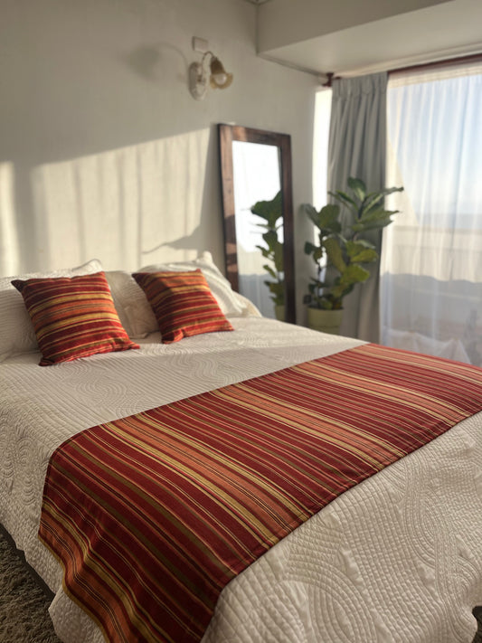 Pack Piecera + 2 Fundas de Cojín Ámbar