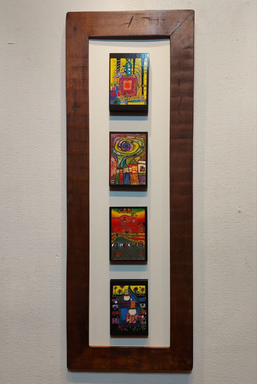 Cuadro Hundertwasser 105 x 38 cm Vertical Modelo 3
