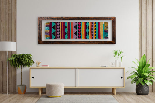 Cuadro Huilén Aguamarina (1.85 x 0.65 m)