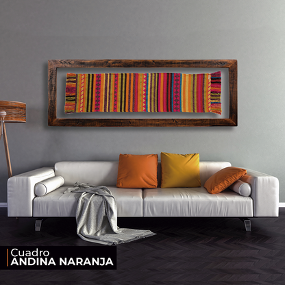 Cuadro Andina Naranja (1.85 x 0.65 m)