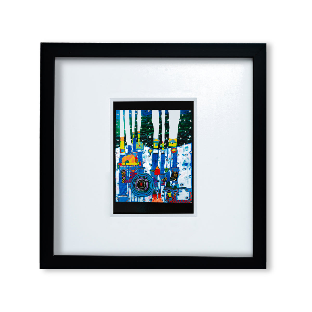 Días azules (944) - 30 x 30 cm / Moldura Negra