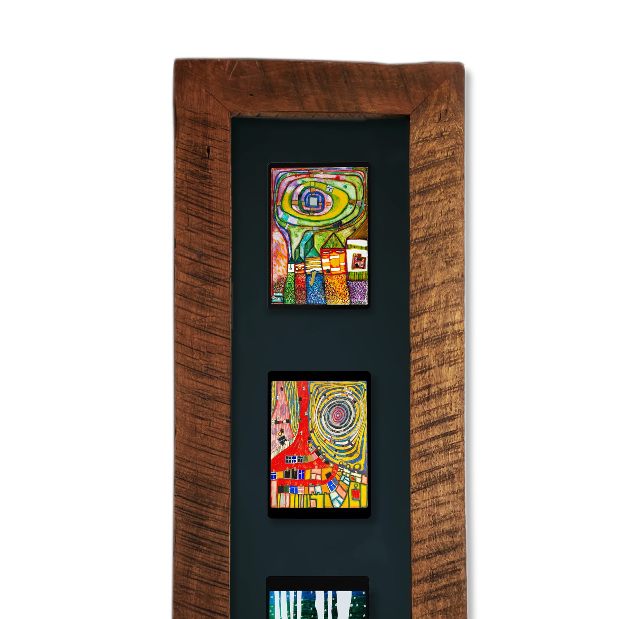 Cuadro Hundertwasser 85 x 38 cm Vertical Modelo 1 (Black)