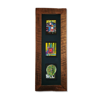 Cuadro Hundertwasser 85 x 38 cm Vertical Modelo 2 (Black)