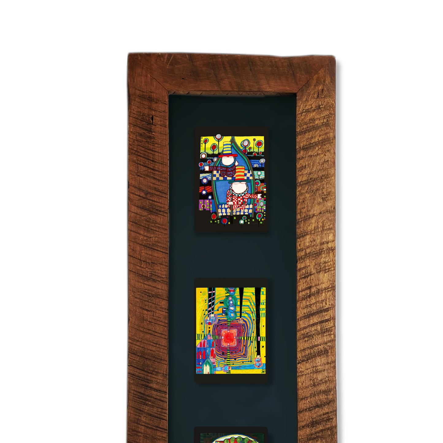 Cuadro Hundertwasser 85 x 38 cm Vertical Modelo 2 (Black)