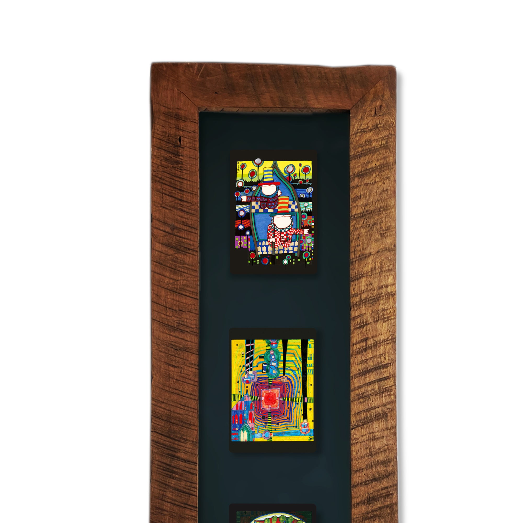 Cuadro Hundertwasser 85 x 38 cm Vertical Modelo 2 (Black)